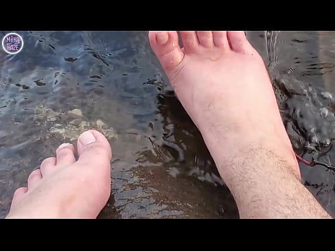big feet and hairy legs in nature