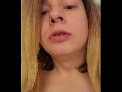 Transgender bombshell Taylor Diamond enjoys a hot meal of cum