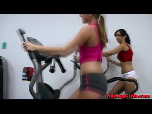 Collage babes hazed in the gym