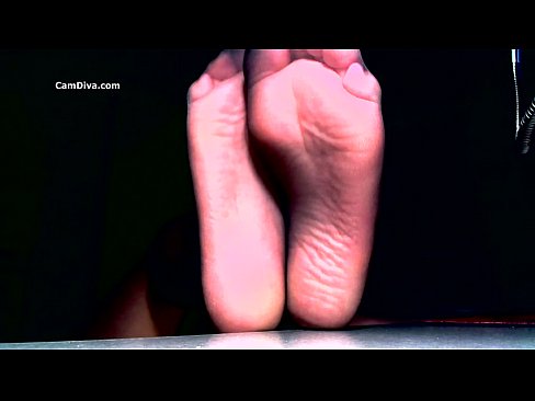 Sexy feet tease with sheer toes and wrinkled soles