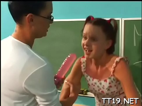 Hot teen takes teacher's shlong