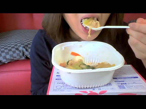 Japanese Left handed Girl Uses Spoon