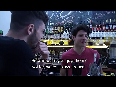 This Chiseled Bartender Fucks A Cute Boy In A Public Bathroom