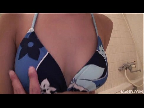 Cum loving Miriya Hazuki gives a blowjob and sucks all the cum in the bathroom