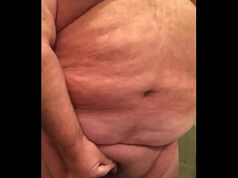 Shaking fat tits, big belly, huge FUPA and tiny penis