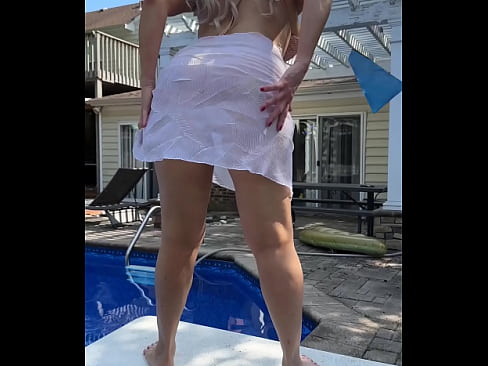 Sexy Dance on Diving Board Sheer Skirt