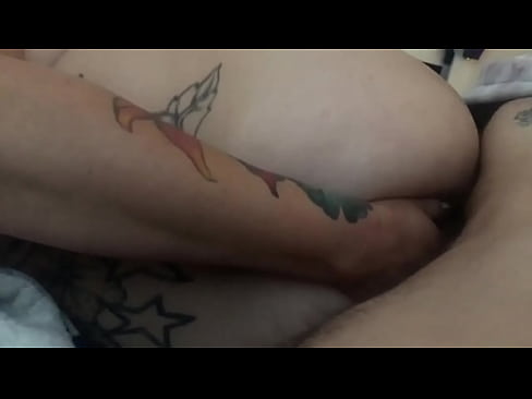 Rubbing my dick on oily ass and butthole of tattooed chick chick