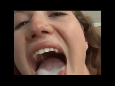 Interracial swallow cum