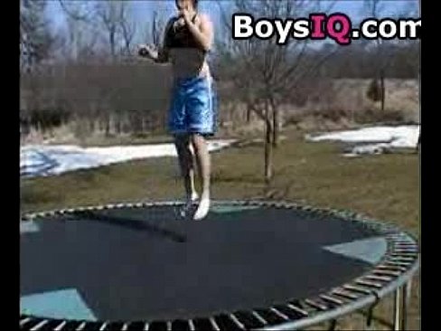 Backyard trampoline sex - sex video