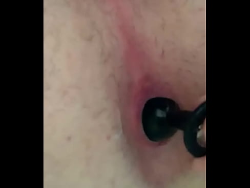 Boy fucks himself with anal butt plug