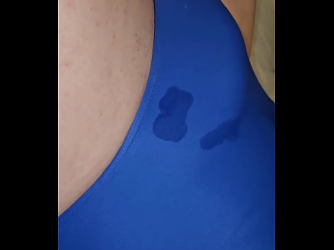 Playing With a vibrator and cum in swimsuit