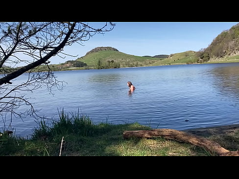 Naked swim in the lake