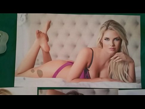 Cum tribute for blonde model