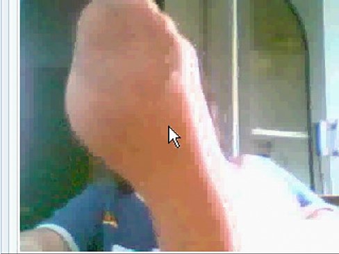 Nylon Feet on a webcam