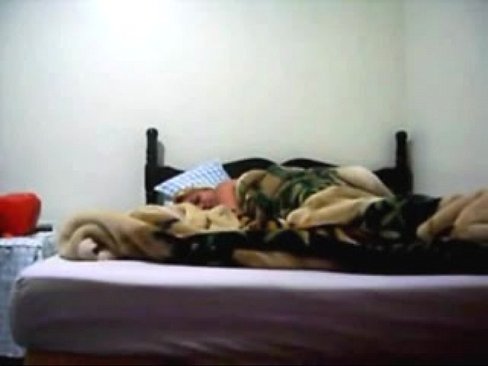 Amateur bed scene