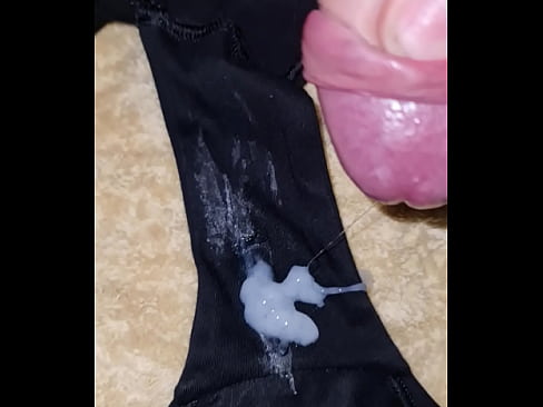 Knickers being filled with cum