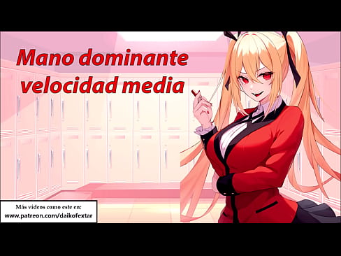 JOI kakegurui, la presidenta y la protagonista quieren masturbarte. Voz española.