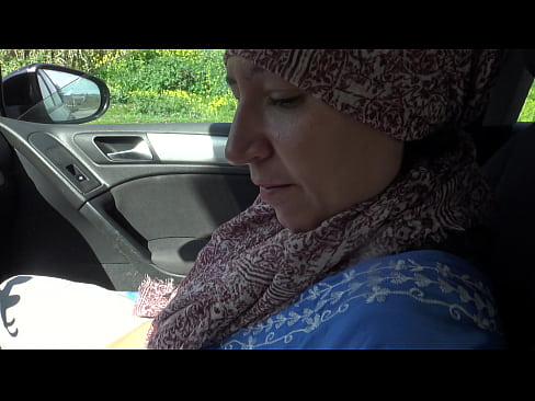 this naughty Muslim milf doesn't mind having car sex with strangers for money