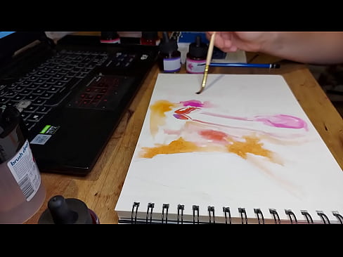 Liquid paint art - painted dickpic