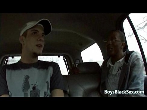 Black boy and white guy in interracial gay scene 10