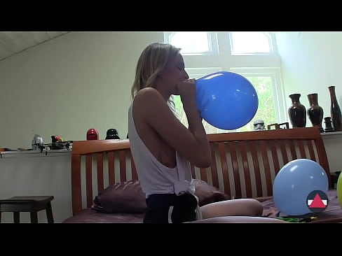 Girl goes honey over balloons