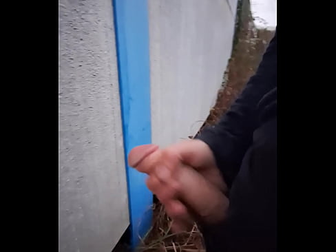 Jerking off and cumming on a wall