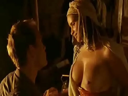 Amina Annabi Shows Her Breasts to John Malkovich