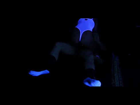 Skinny Blondie Teen Fucked Under Blacklight