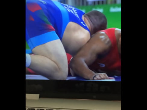 Wrestler Rubbing Ass