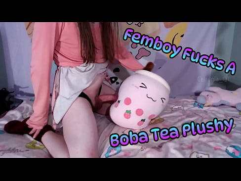 Femboy Fucks A Boba Tea Plushy! [Trailer] Wow this plushy sure squishes quite a lot due to compression!