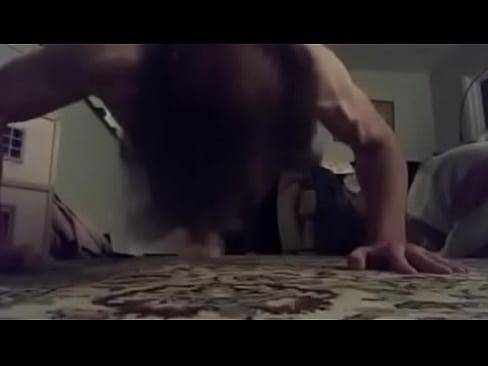 Guy does push-ups nude