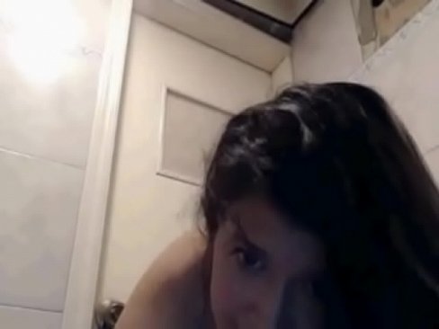 little whore masturbates and showers by webcam