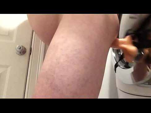 First time video bi guy using a long dildo with the help of a dryer