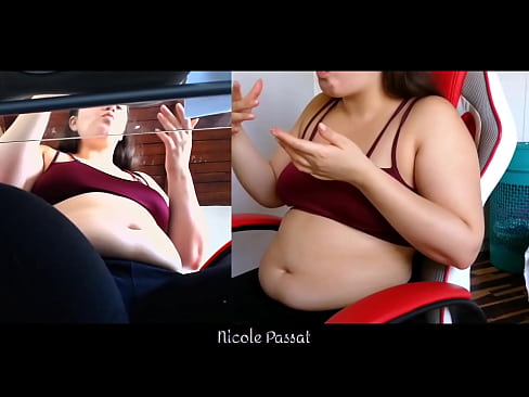 Chubby Nicole Stuffs Her Belly during Remote Classes (Teaser)