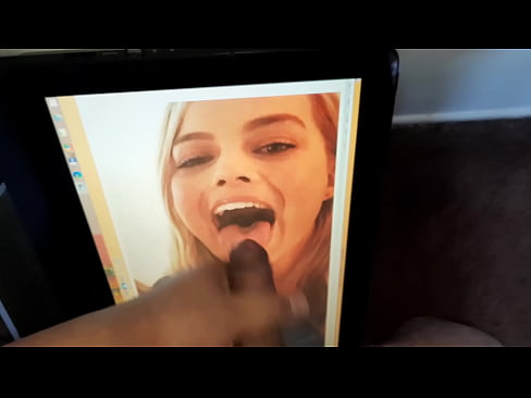 cum facial tribute to Margot robbie