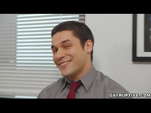 Office fuck for hairy Andrew Miller and horny Paul Cannon