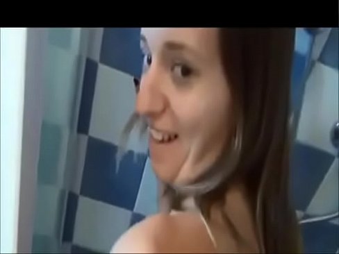 Tiny girl taking a huge anal dick in the bathroom