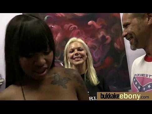 big tit ebony does a blow bang 15