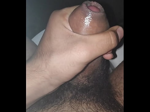 Cock cumming on hand after a long time