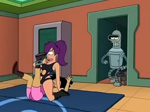 Futurama Amy Leela Wrestle all scenes