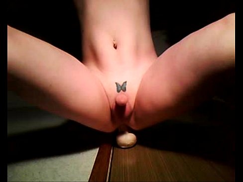 Boy (shemale) masturbates dildo