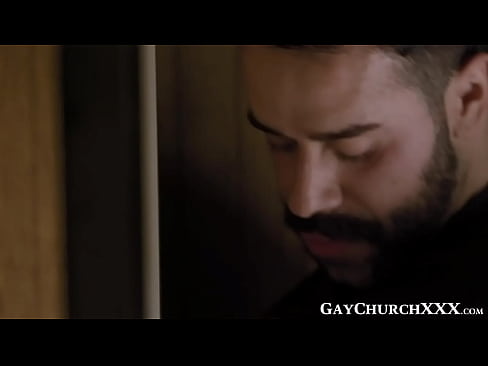 Intense and passionate throat action unfolds within the intimate confines of the confession room's small window. Download more videos now! It's only a click away at GayChurchXXX.com