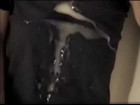 Cum fountain in black shirt