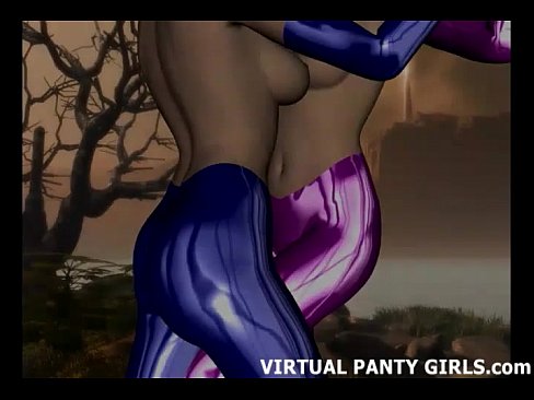3d anime stripper in tight pink panties