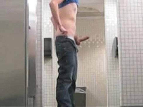 Twink showing off at public restroom