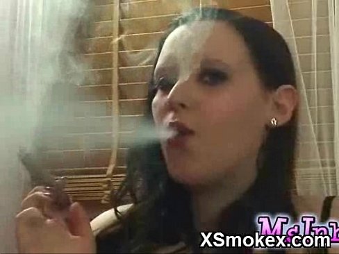 Nice Titty Gal Smoking Ready For Penetration