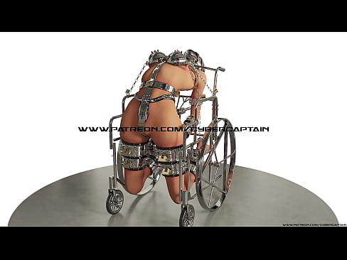 Slave Chained and Cuffed in a Wheelchair