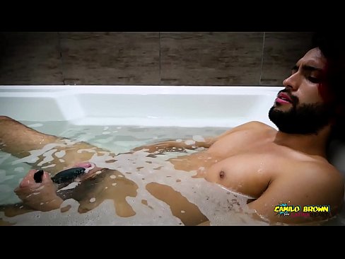 Found Hot Latino Camilo Brown Moaning Masturbating With a Vibrating Toy In The Jacuzzi And You Won't Believe What Happened Next
