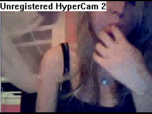 Blonde teasing on webcam