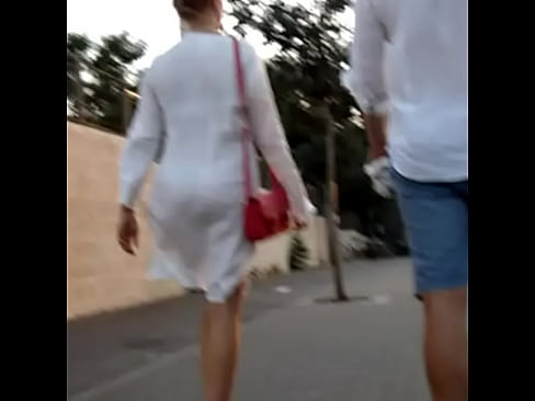 Woman in almost transparent dress